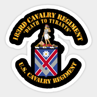 183rd Cavalry Regiment  - COA Sticker